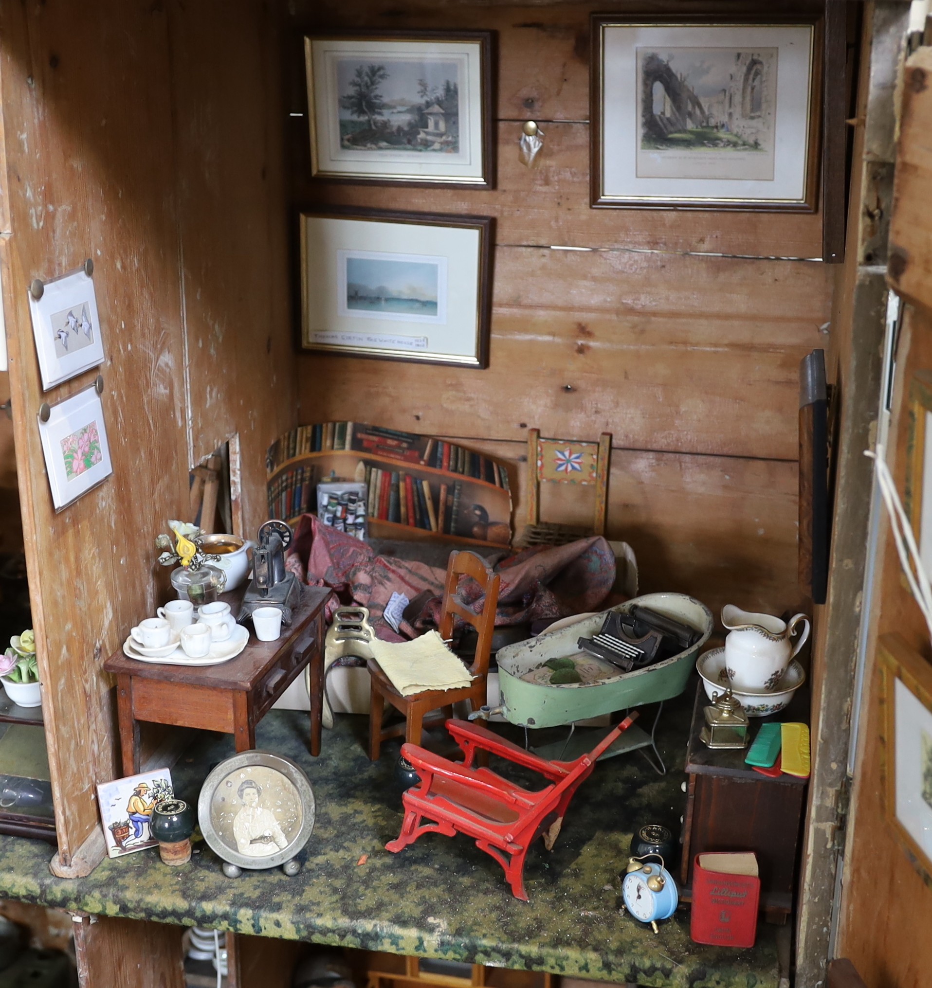 A very large English dolls’ house, circa 1840-1850, 150cm high